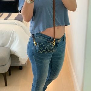 Louis Vuitton mini speedy monogram denim